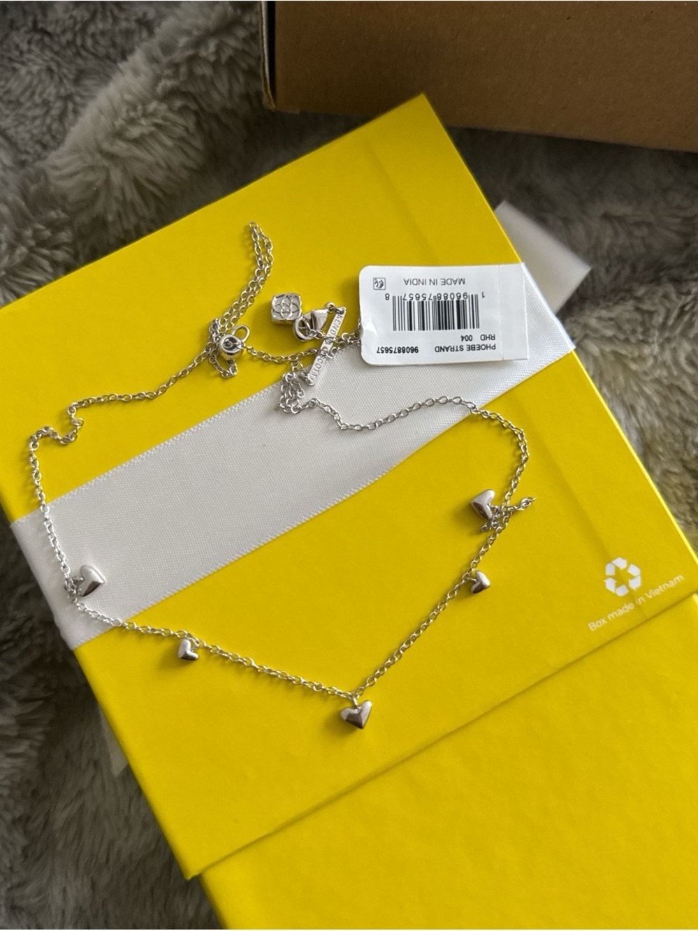 Kendra Scott Silver Heart Charm Necklace - Silver